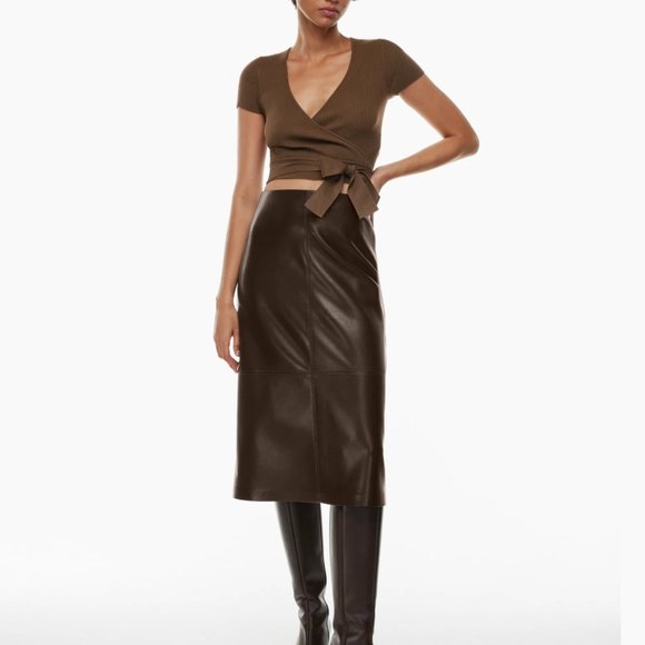 Aritzia - Wilfred All-Tied Up Short Sleeve Sweater - Size 2XS - Picture 3 of 5